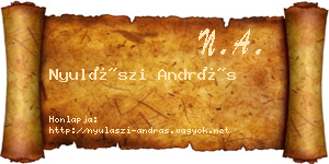 Nyulászi András névjegykártya